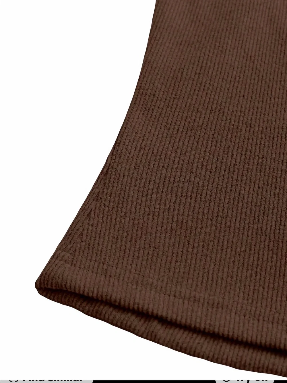 Comfy Chic Brown Knit Button-Front Top & Wide-Leg Pants Set New Boutique - Picture 4 of 5